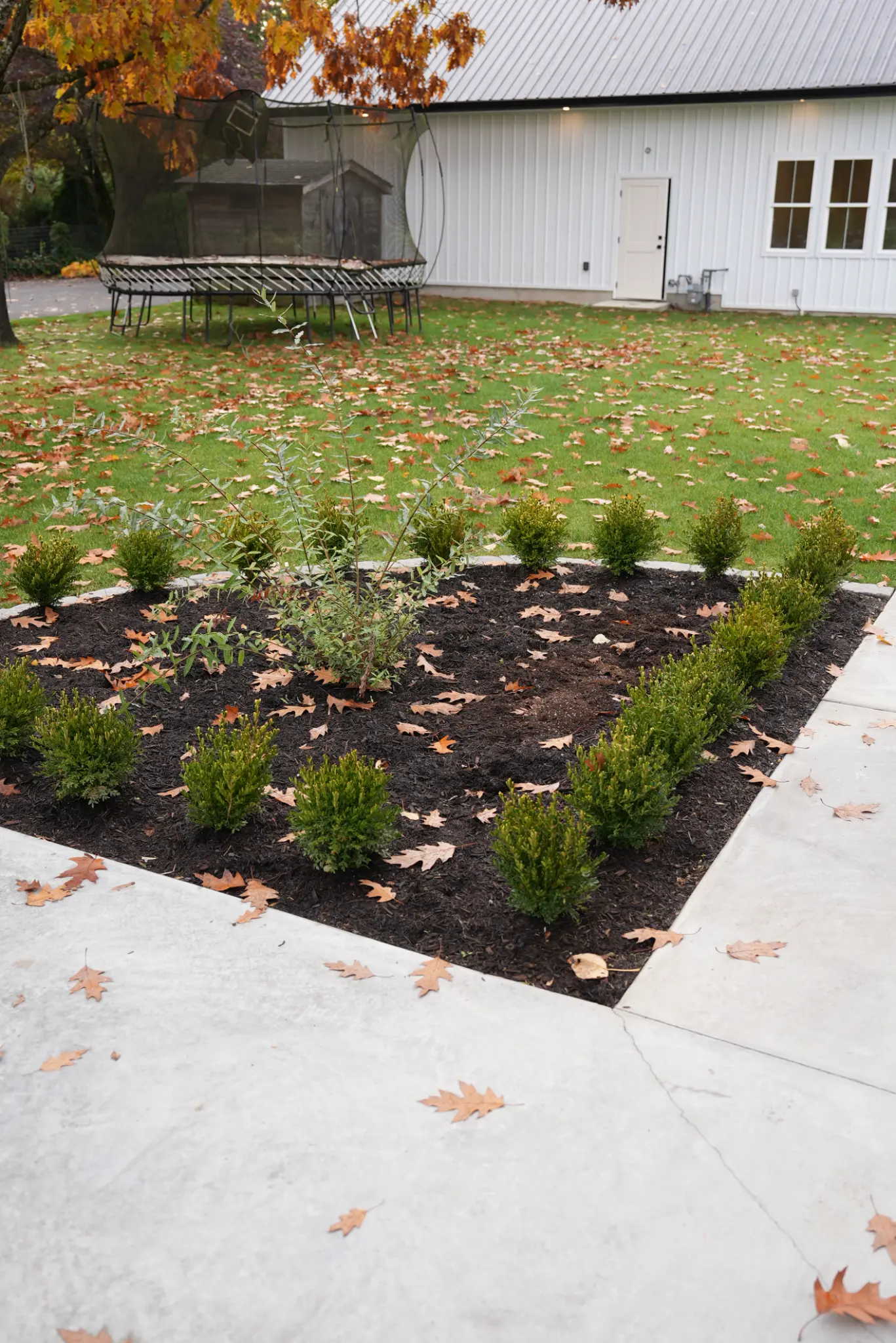 Completed landscape detail at the Langley mansion project