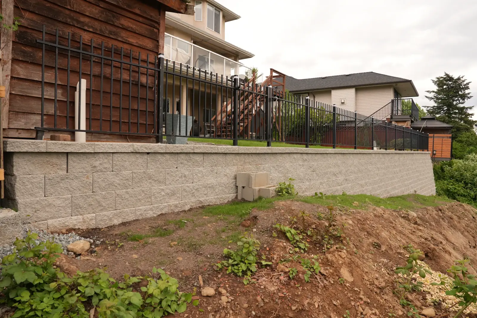 Masonry and hardscape construction at an Abbotsford residence