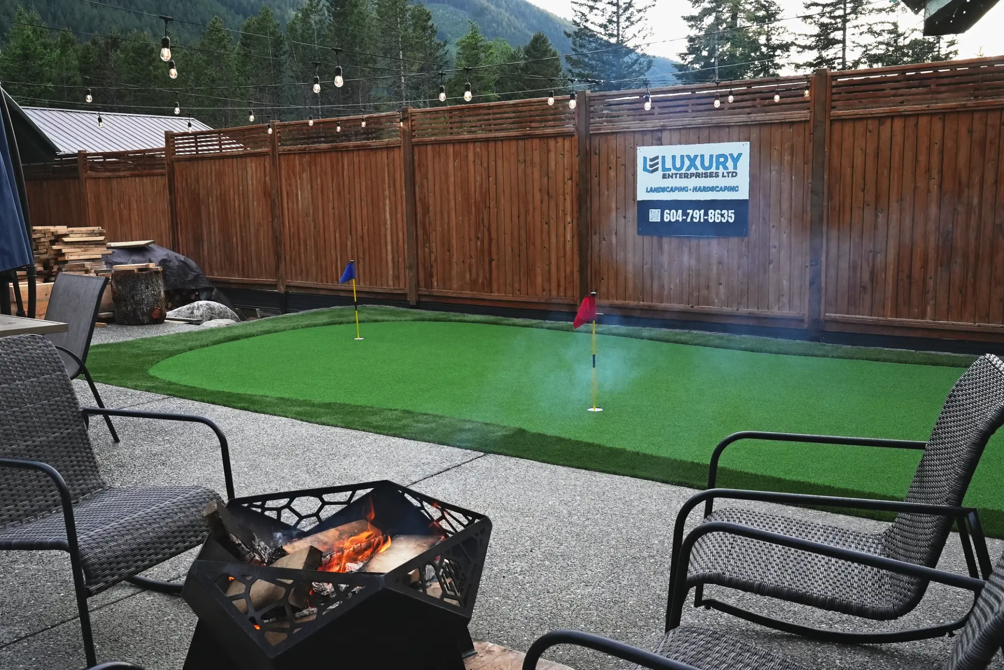 Landscape lighting and pathway