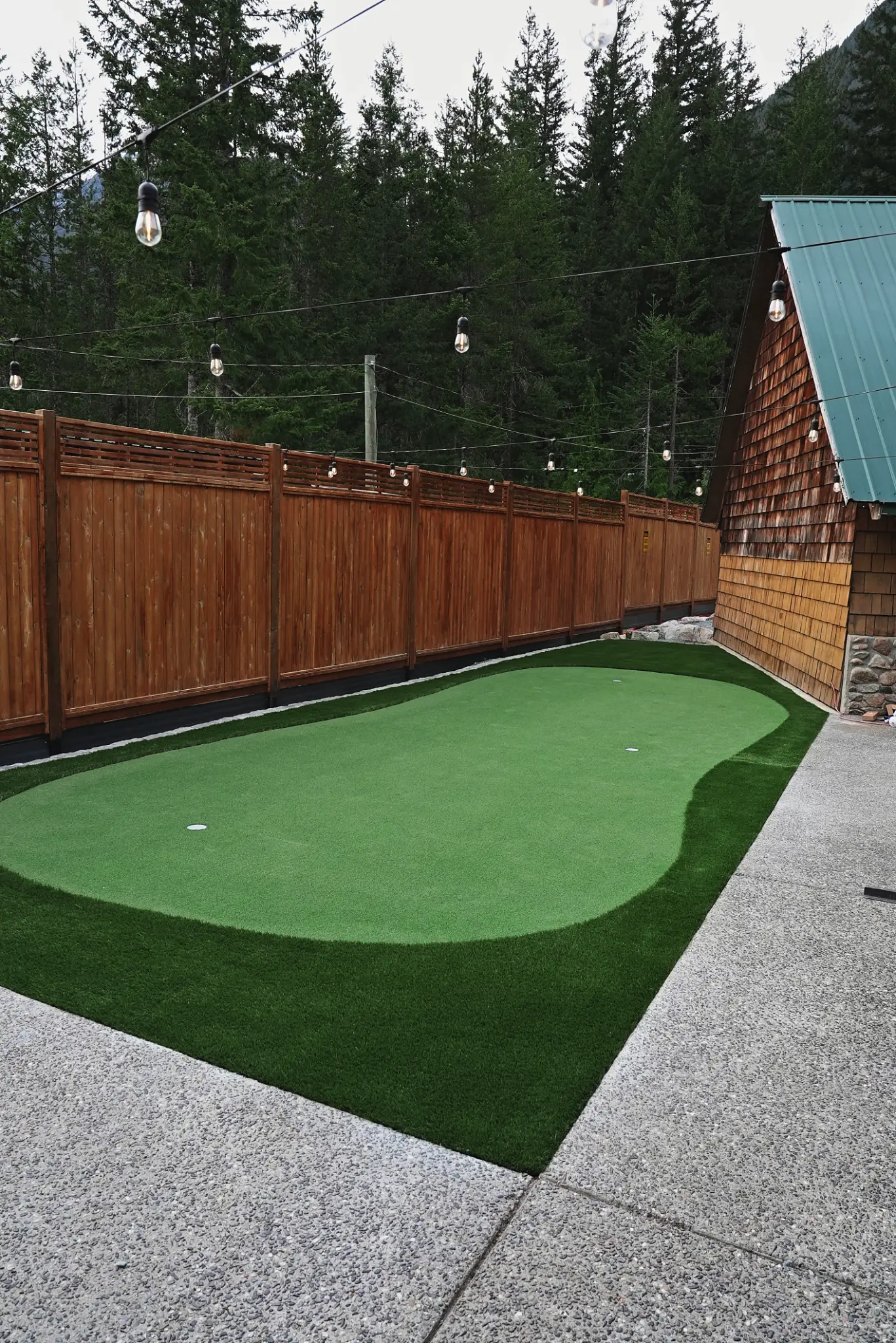 Ground level view of landscape features