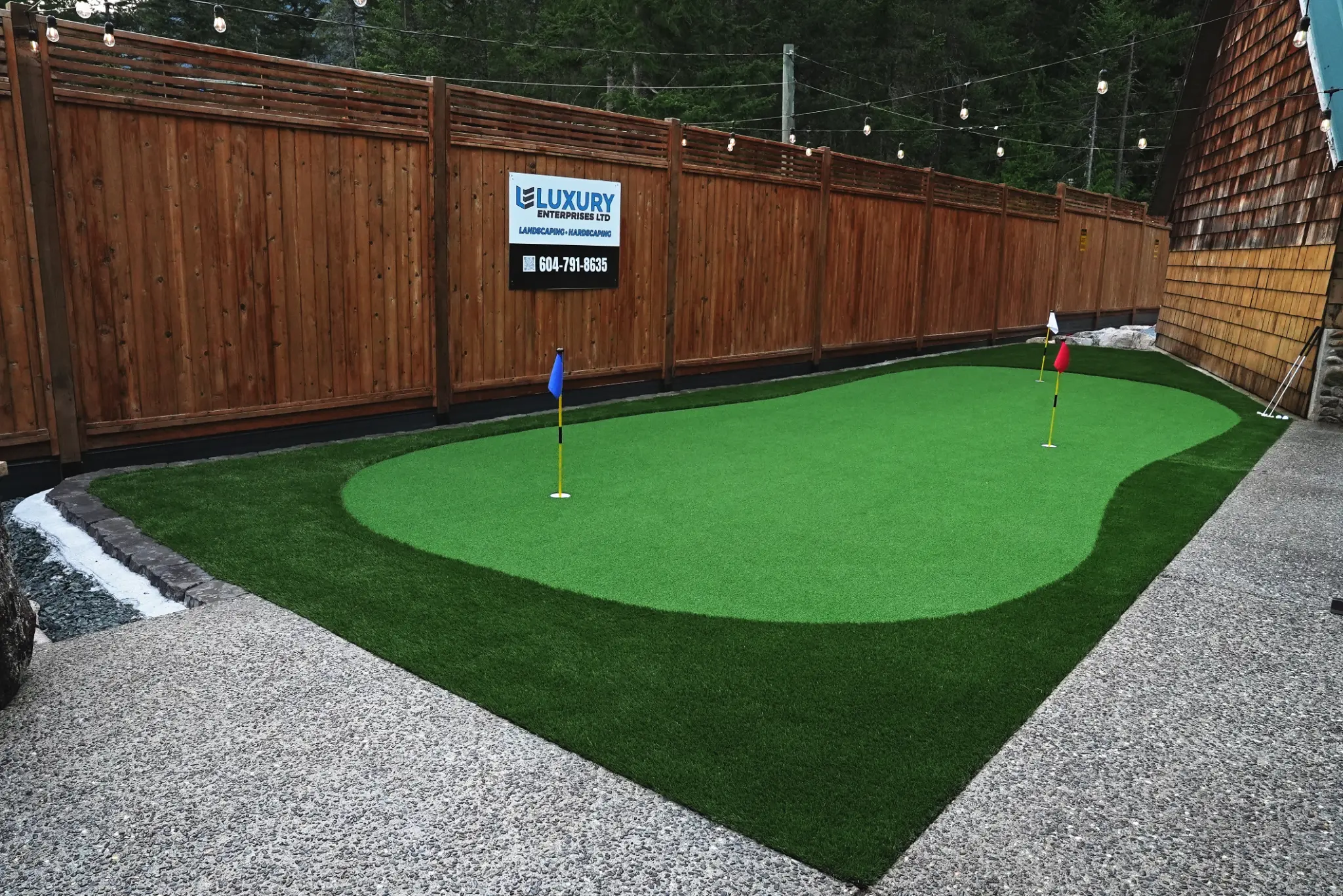 Property pathway and landscape features